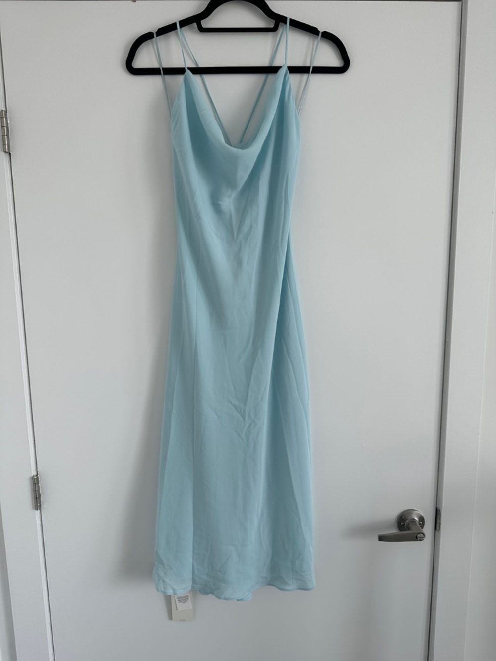 Abercrombie & Fitch Pale Blue Slip Midi Dress